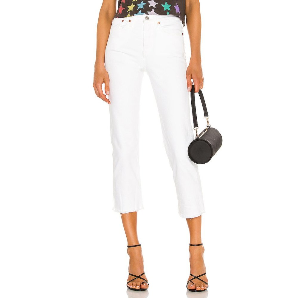 Levi's White Wedgie Straight